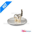 Décoration de Noël New Arrival Ceramic Giraffe Ring Holder for Gifts